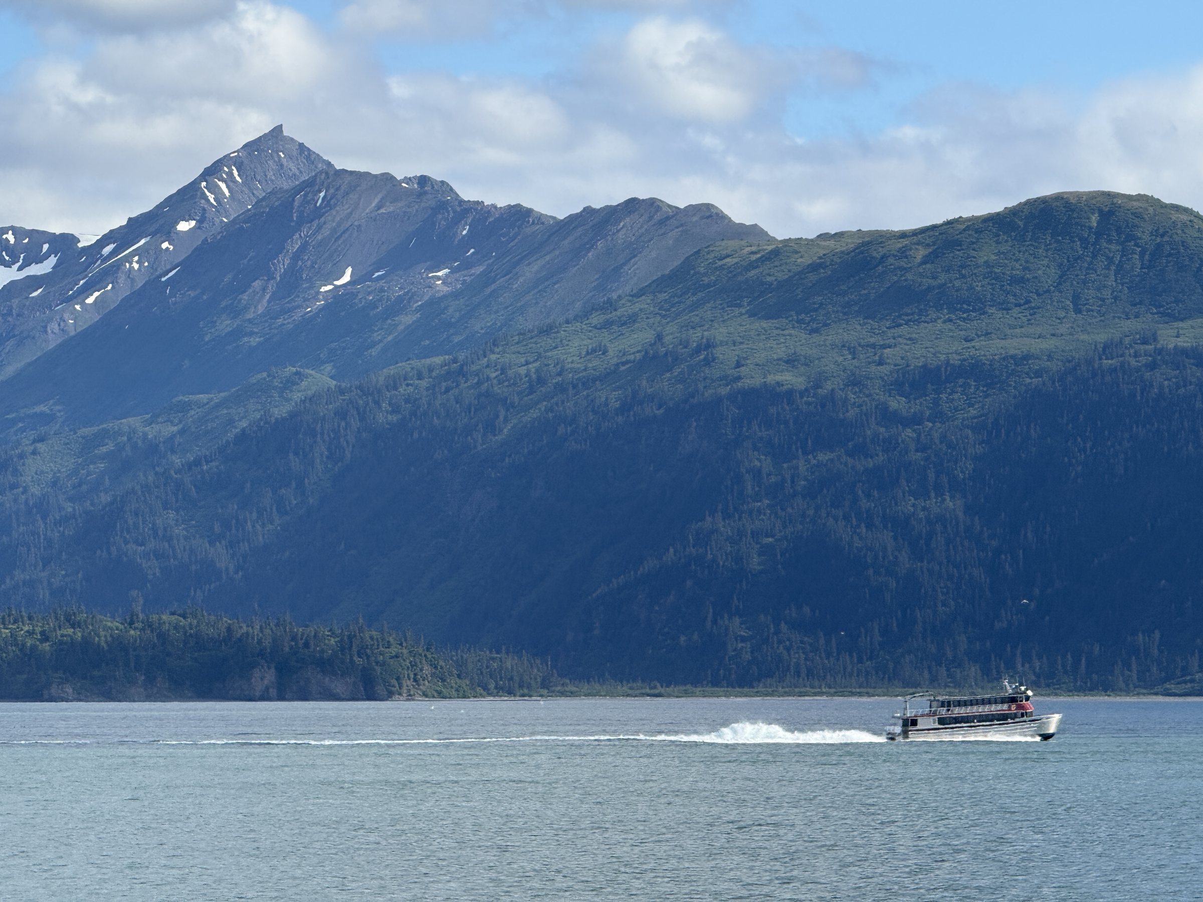 Bay Weld aluminium passenger vessel underway in Kachemak Bay